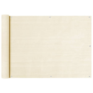 Balkon Sichtschutz Creme 75x400 cm HDPE