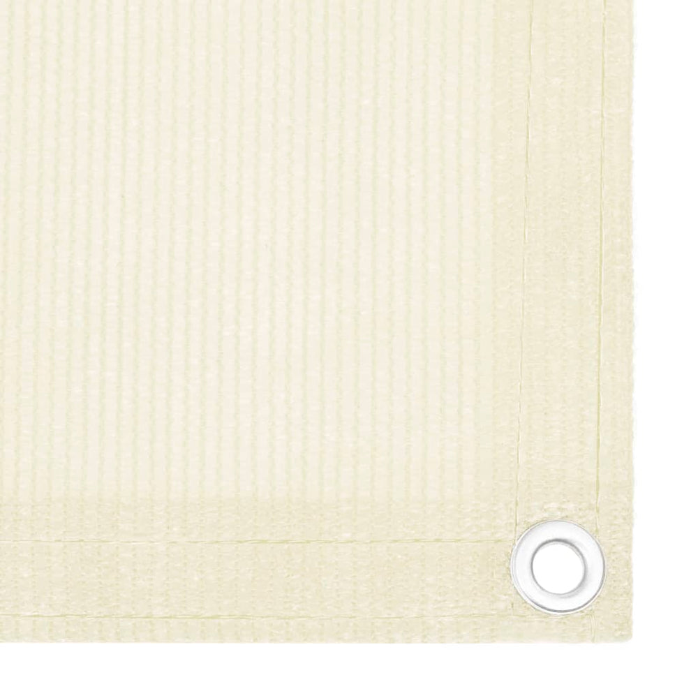 vidaXL Brise-vue de balcon crème 75x400 cm HDPE