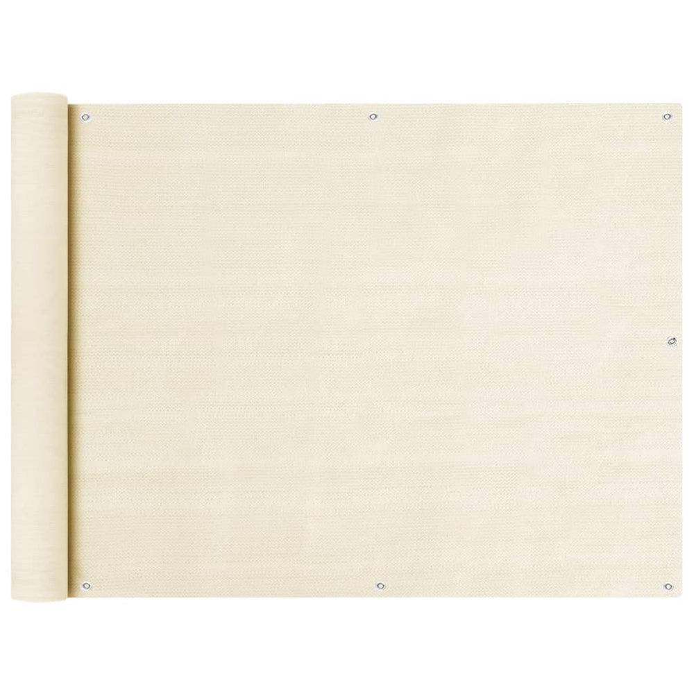 vidaXL Brise-vue de balcon Crème 90x300 cm PEHD
