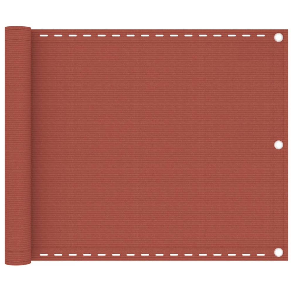 vidaXL Brise-vue de balcon rouge terre cuite 75x300 cm en HDPE