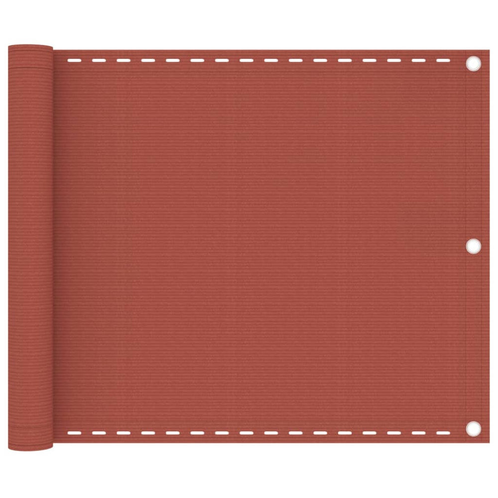 vidaXL Brise-vue de balcon rouge terre cuite 75x600 cm PEHD