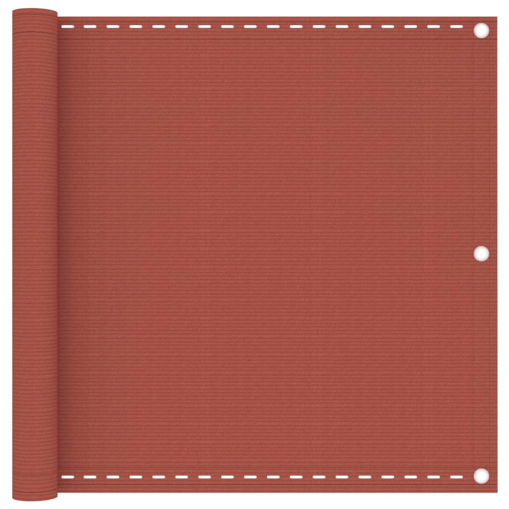 vidaXL Brise-vue de balcon rouge terre cuite 90x600 cm PEHD
