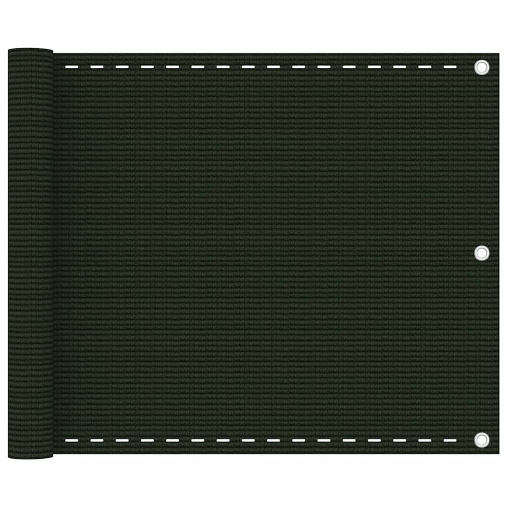 vidaXL Brise-vue de balcon vert foncé 75x500 cm HDPE