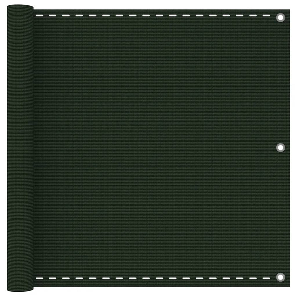 vidaXL Brise-vue de balcon vert foncé 90x300 cm HDPE