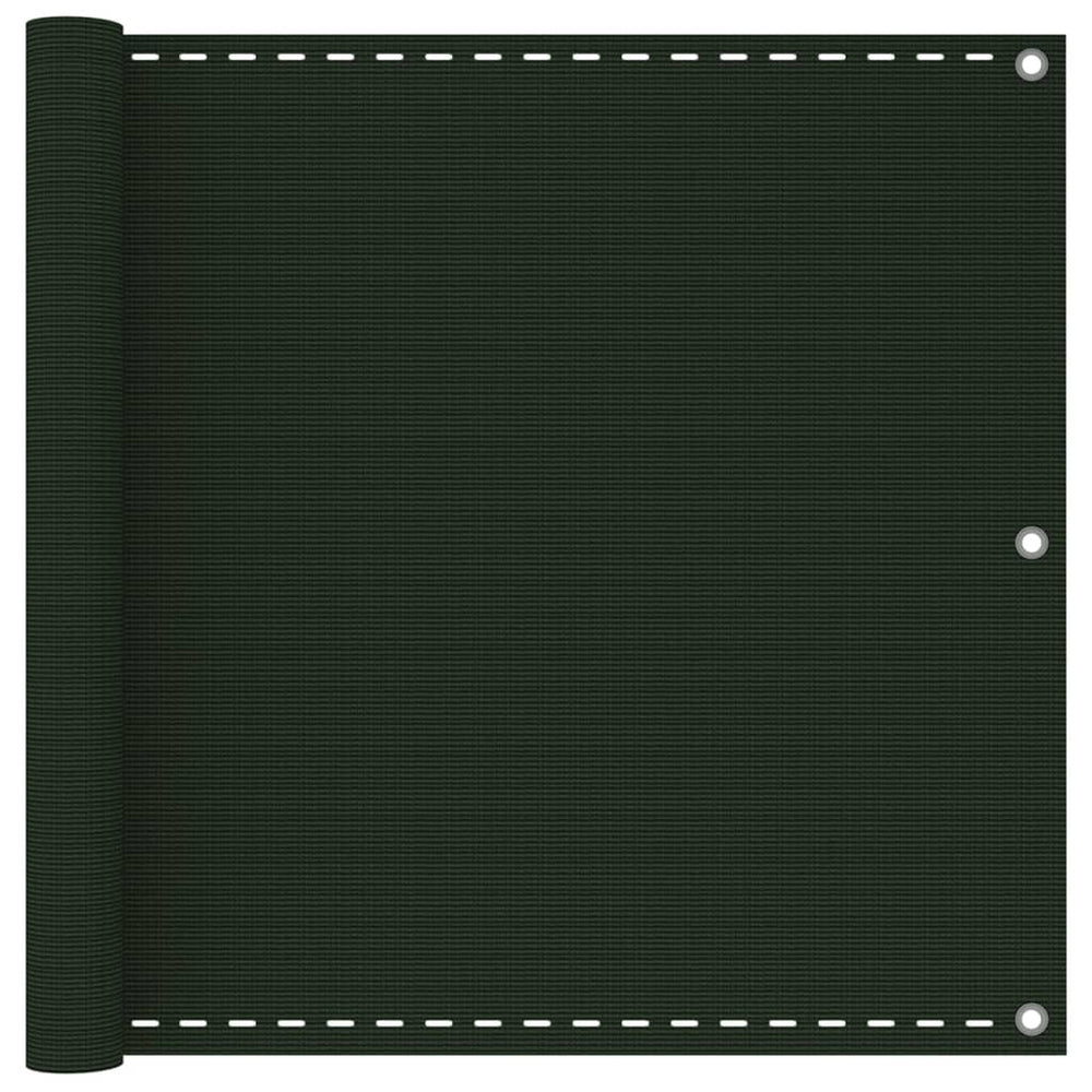 vidaXL Brise-vue de balcon vert foncé 90x400 cm PEHD
