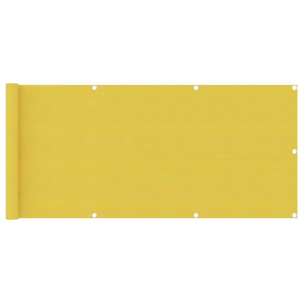 vidaXL Brise-vue de balcon jaune 75x400 cm PEHD