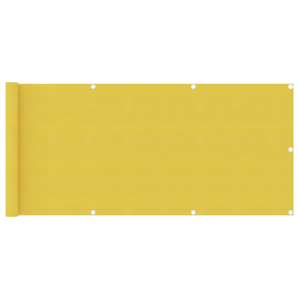 vidaXL Brise-vue de balcon jaune 75x500 cm PEHD