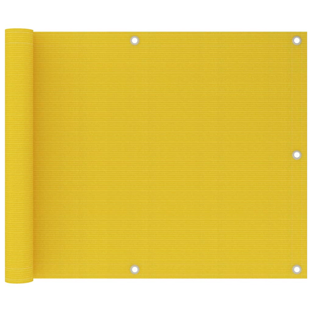vidaXL Brise-vue de balcon jaune 75x600 cm HDPE