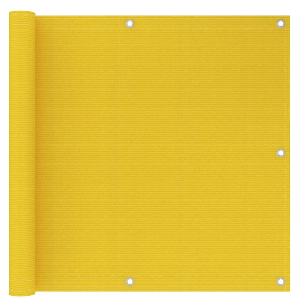 vidaXL Brise-vue de balcon jaune 90x300 cm en HDPE