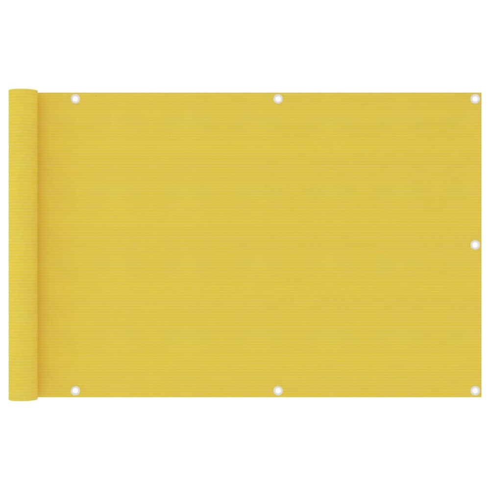 vidaXL Brise-vue de balcon jaune 90x400 cm PEHD