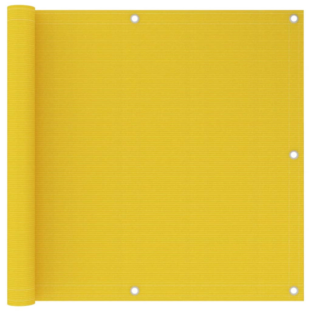 vidaXL Brise-vue de balcon jaune 90x600 cm PEHD