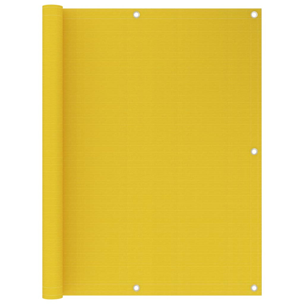 vidaXL Brise-vue de balcon jaune 120x600 cm HDPE