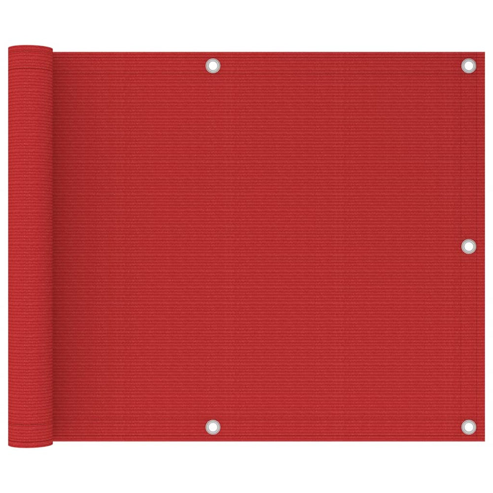 vidaXL Brise-vue de balcon rouge 75x300 cm en PEHD