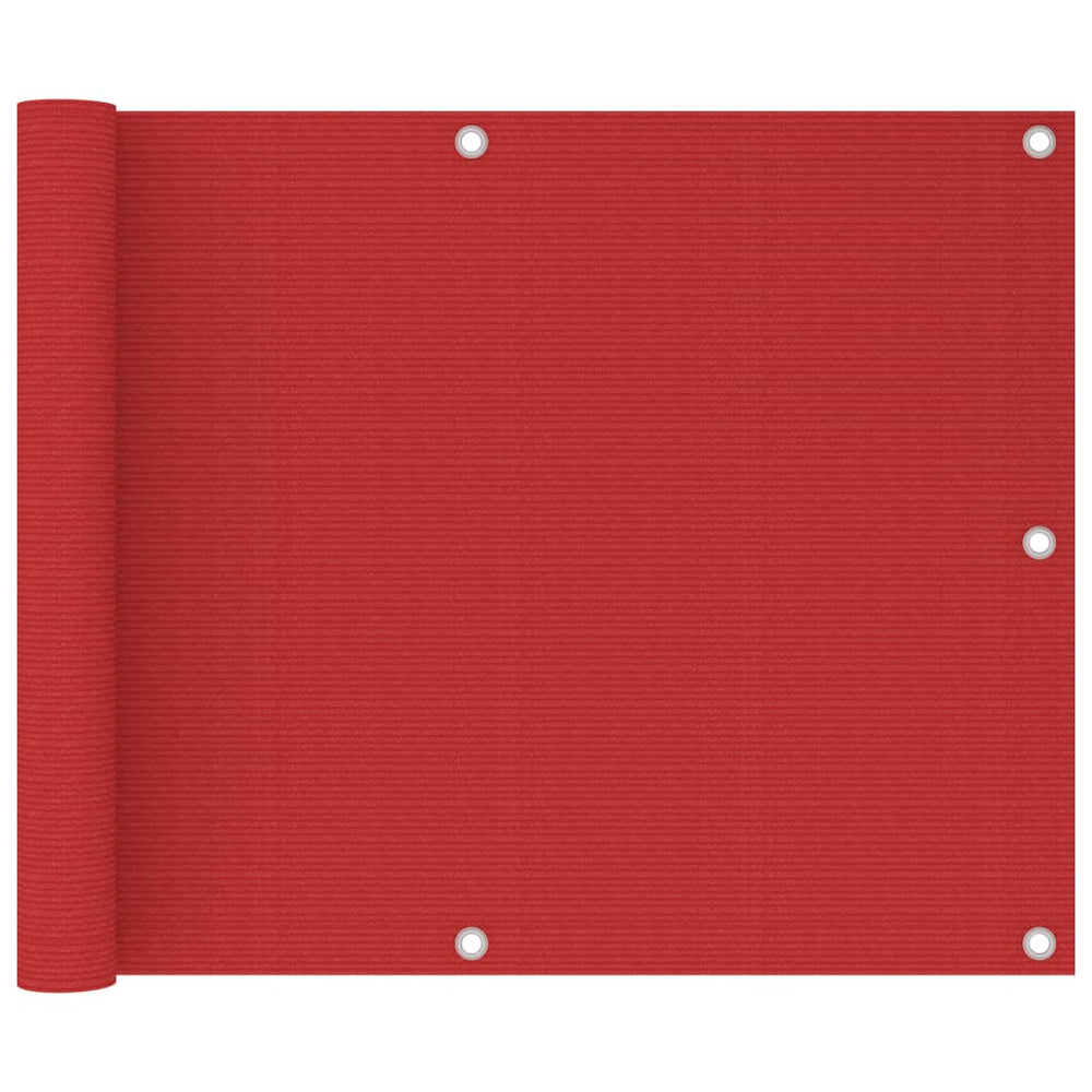vidaXL Brise-vue de balcon Rouge 75x500 cm HDPE