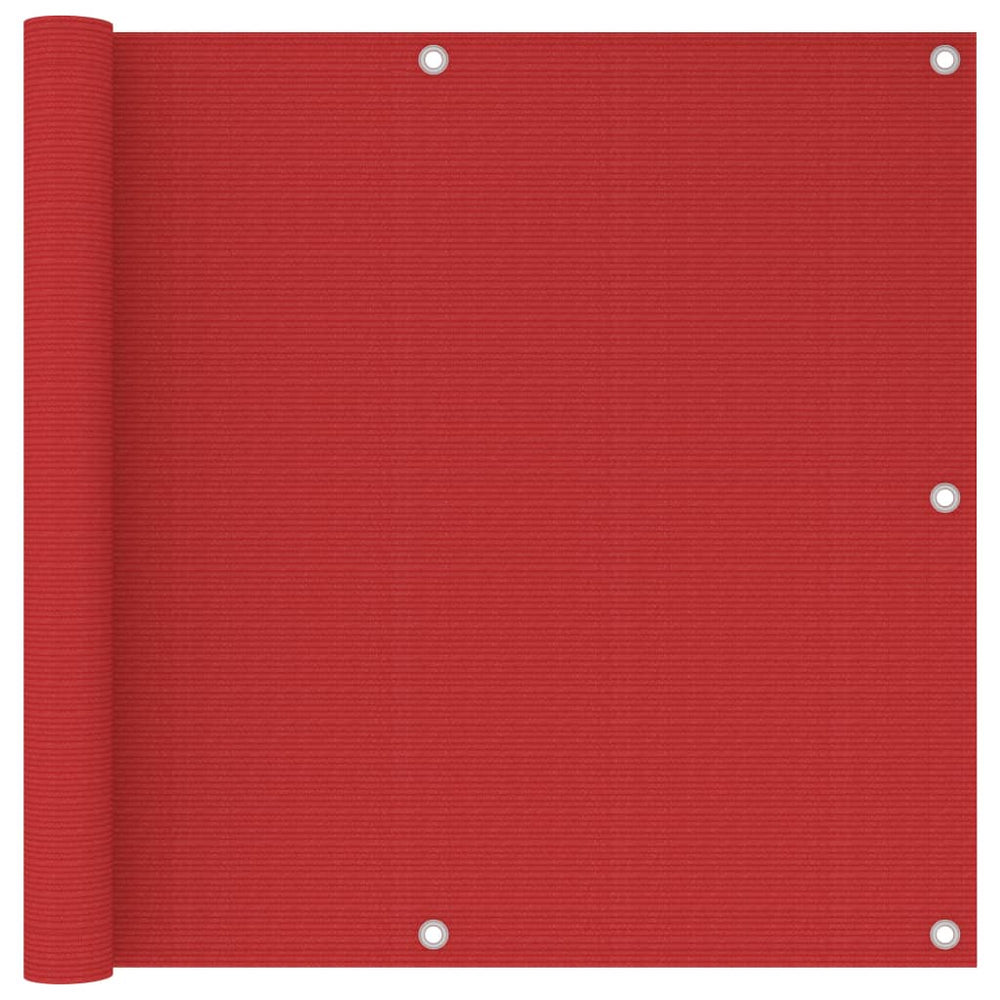 vidaXL Brise-vue de balcon Rouge 90x300 cm HDPE