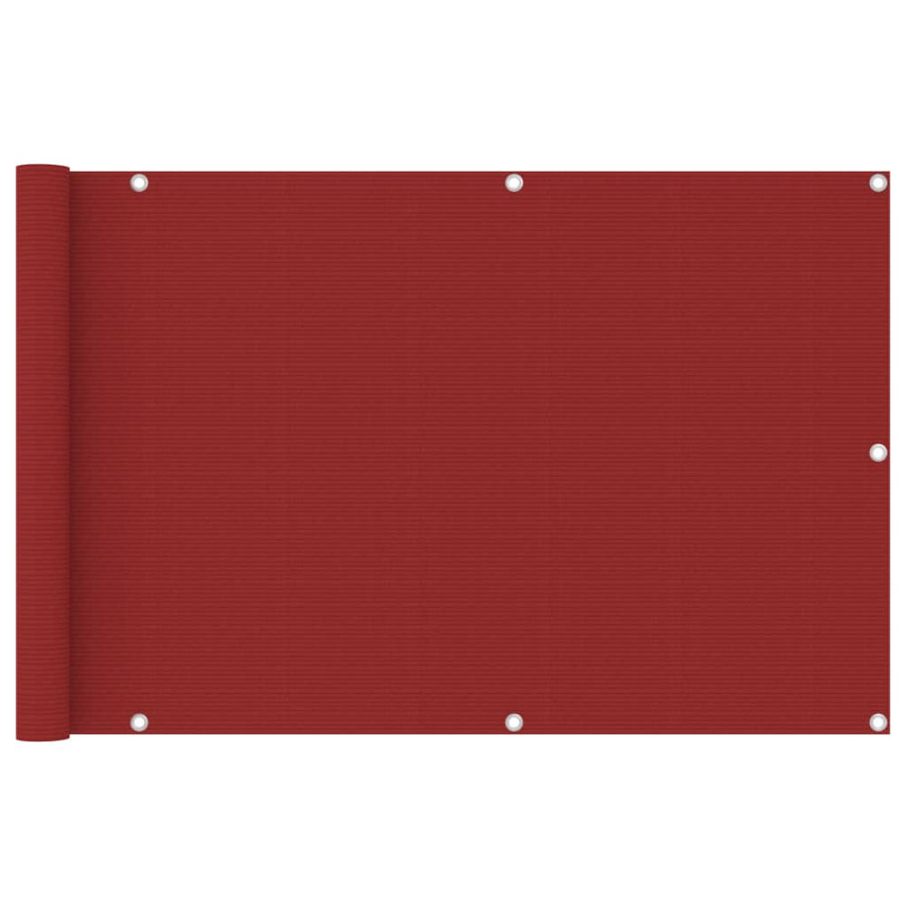 vidaXL Brise-vue de balcon rouge 90x400 cm PEHD