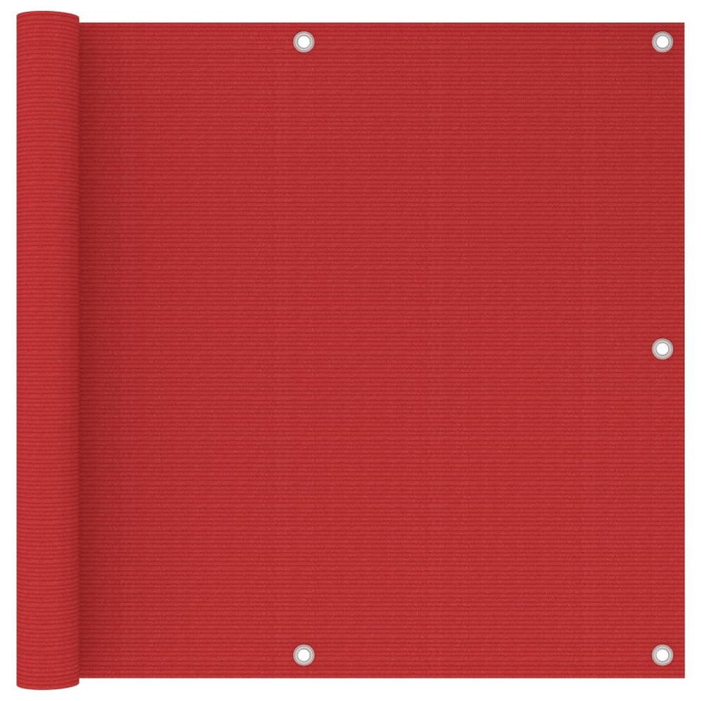 vidaXL Brise-vue de balcon rouge 90x500 cm PEHD