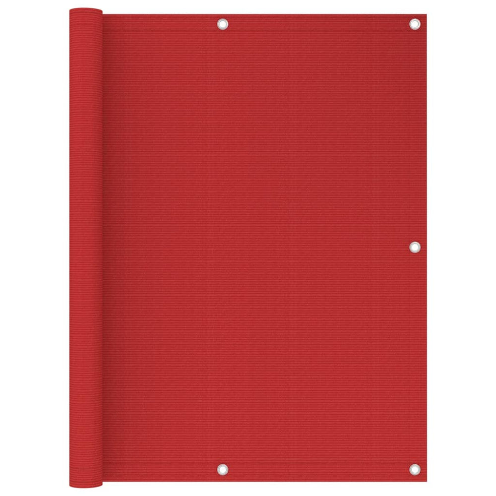 vidaXL Brise-vue de balcon rouge 120x500 cm HDPE