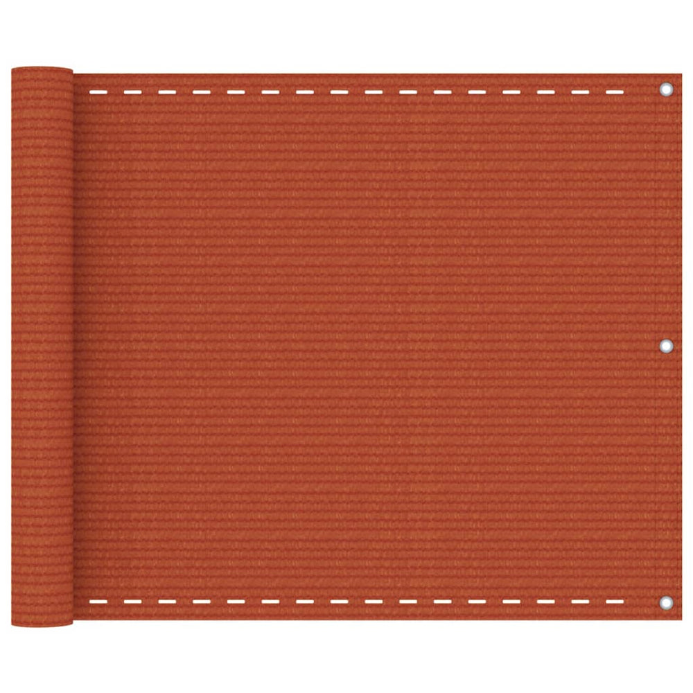 vidaXL Brise-vue de balcon orange 75x300 cm en PEHD