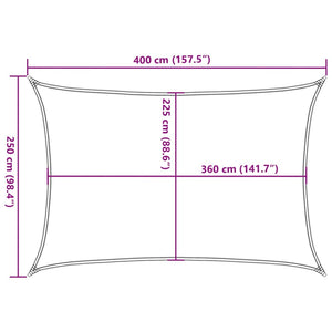Sonnensegel 160 g/m² Anthrazit 2,5x4 m HDPE
