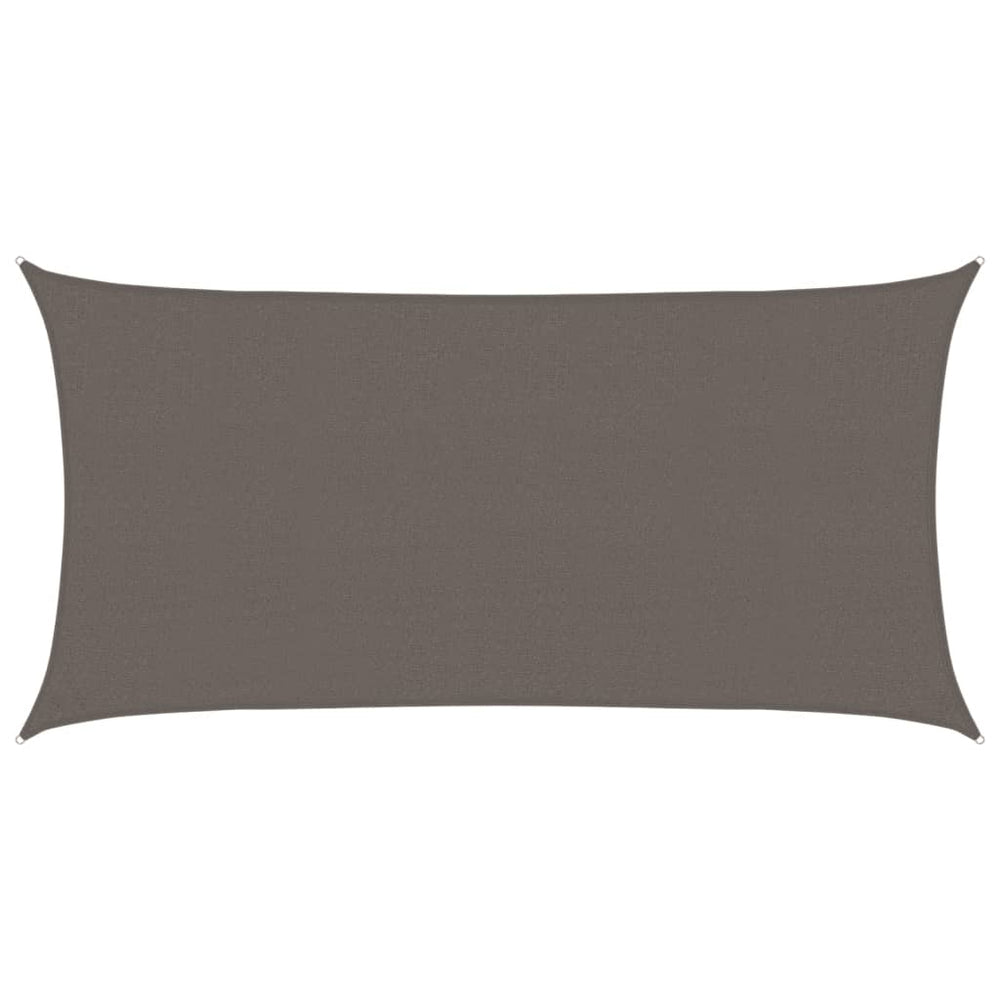vidaXL Voile d'ombrage 160 g/m² Anthracite 2,5x5 m PEHD
