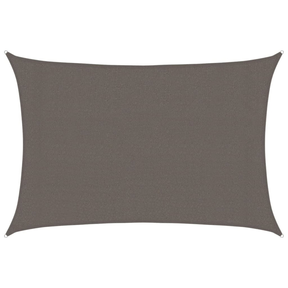 vidaXL Voile d'ombrage 160 g/m² anthracite 3x4 m PEHD
