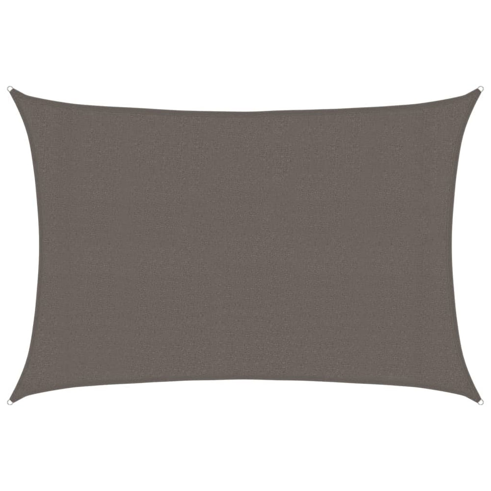 vidaXL Voile d'ombrage 160 g/m² anthracite 3x4,5 m HDPE