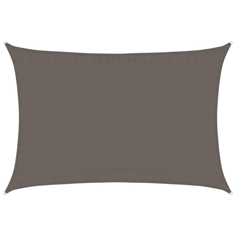 vidaXL Voile d'ombrage 160 g/m² Anthracite 3,5x4,5 m en PEHD