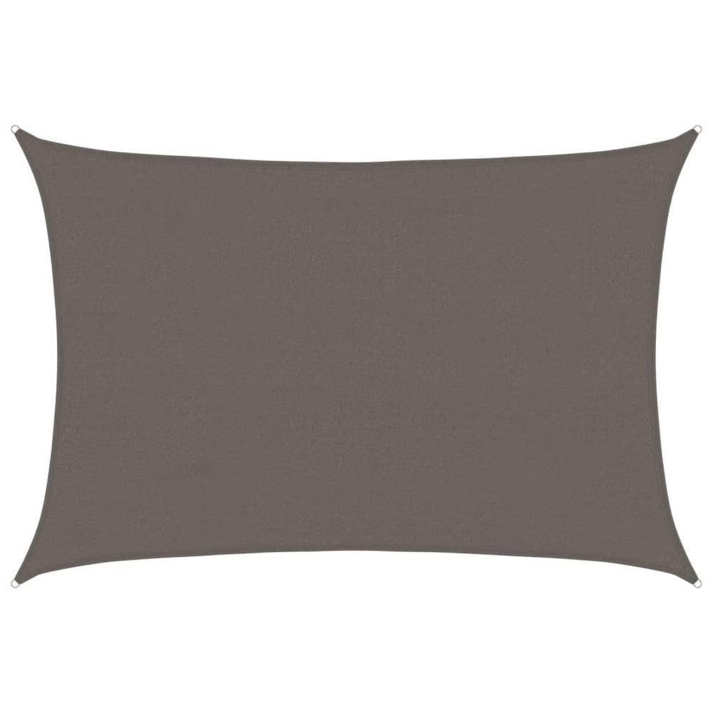 vidaXL Voile d'ombrage 160 g/m² anthracite 4x5 m HDPE