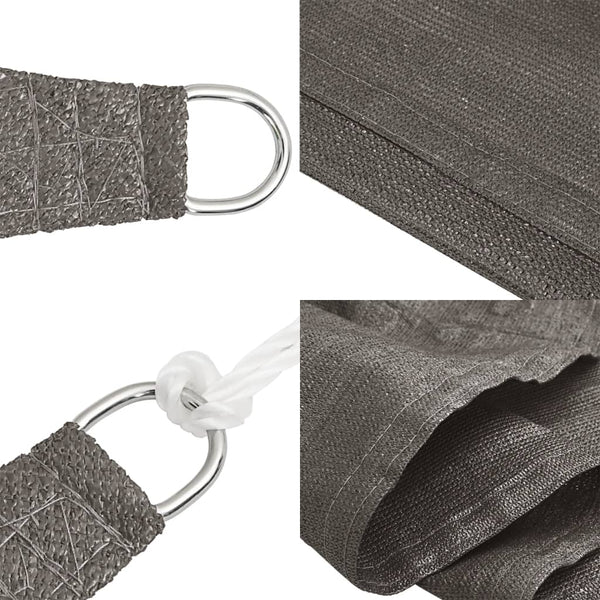 Sonnensegel 160 g/m² Anthrazit 5x6 m HDPE