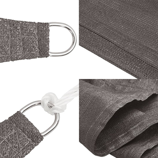 Sonnensegel 160 g/m² Anthrazit 6x7 m HDPE