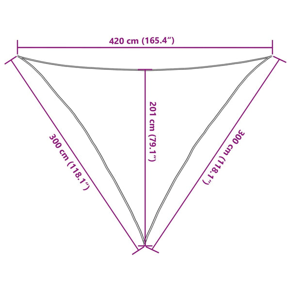 Sonnensegel 160 g/m² Anthrazit 3x3x4,2 m HDPE