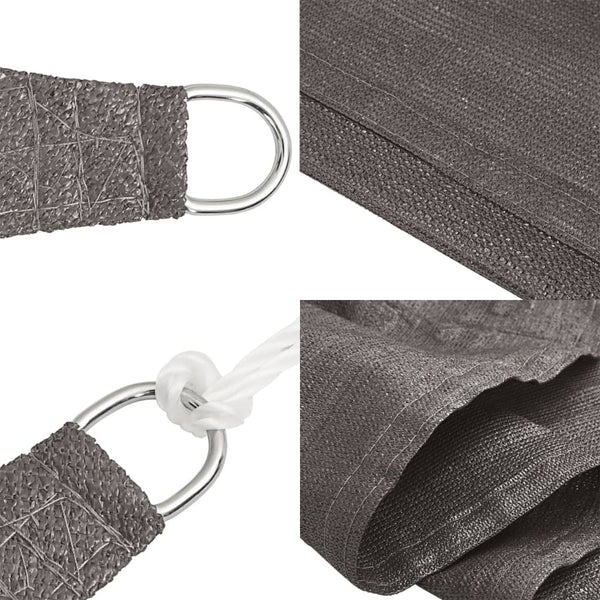 Sonnensegel 160 g/m² Anthrazit 3x4x5 m HDPE