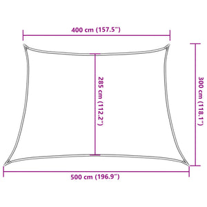 Sonnensegel 160 g/m² Anthrazit 4/5x3 m HDPEE