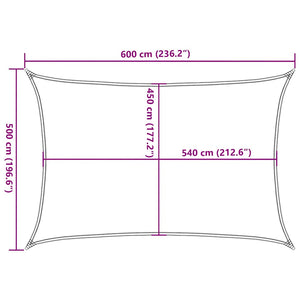 Sonnensegel 160 g/m² Beige 5x6 m HDPE