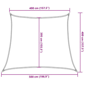 Sonnensegel 160 g/m² Beige 4/5x4 m HDPE