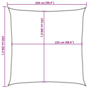Sonnensegel 160 g/m² Creme 2,5x2,5 m HDPE
