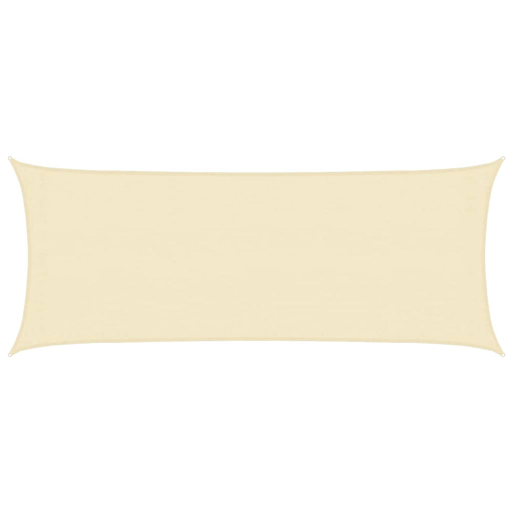 vidaXL Sun Shade Sail 160 g/m² Cream 2x5 m HDPE