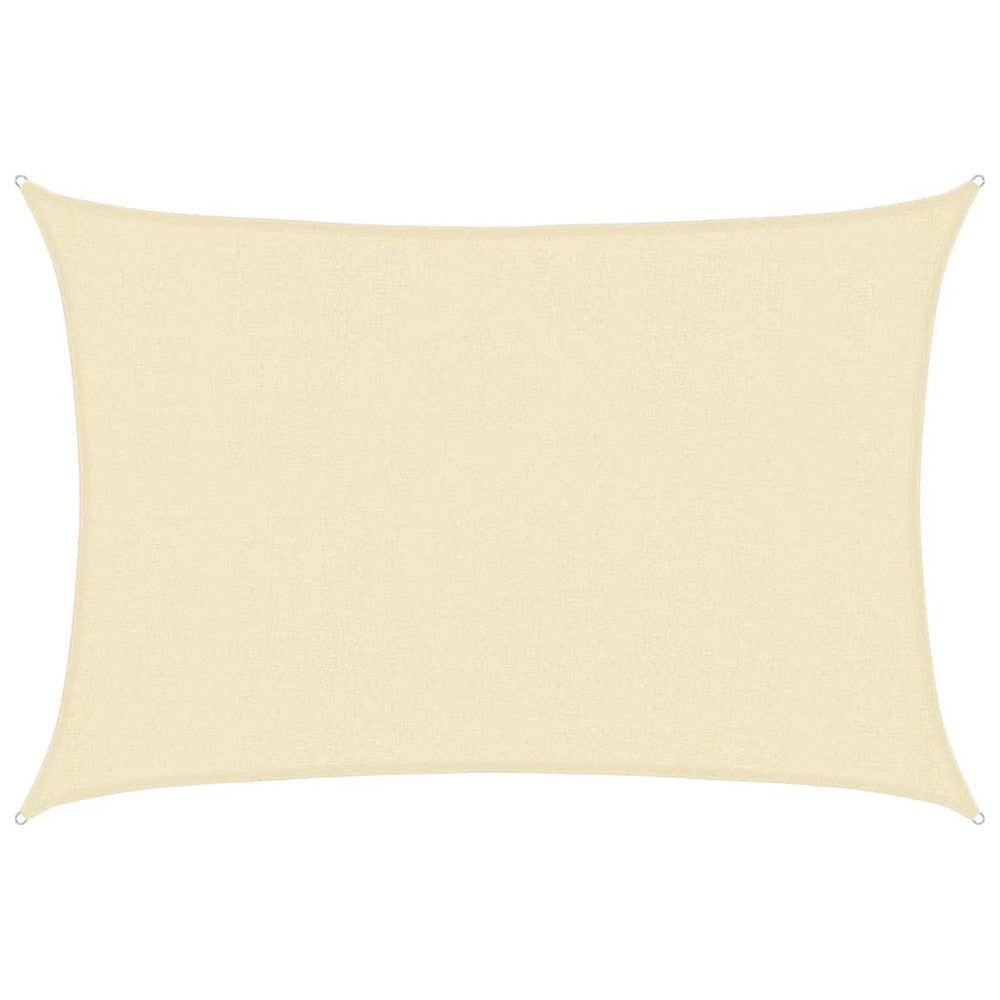 vidaXL Sun Shade Sail 160 g/m² Cream 2.5x4 m HDPE