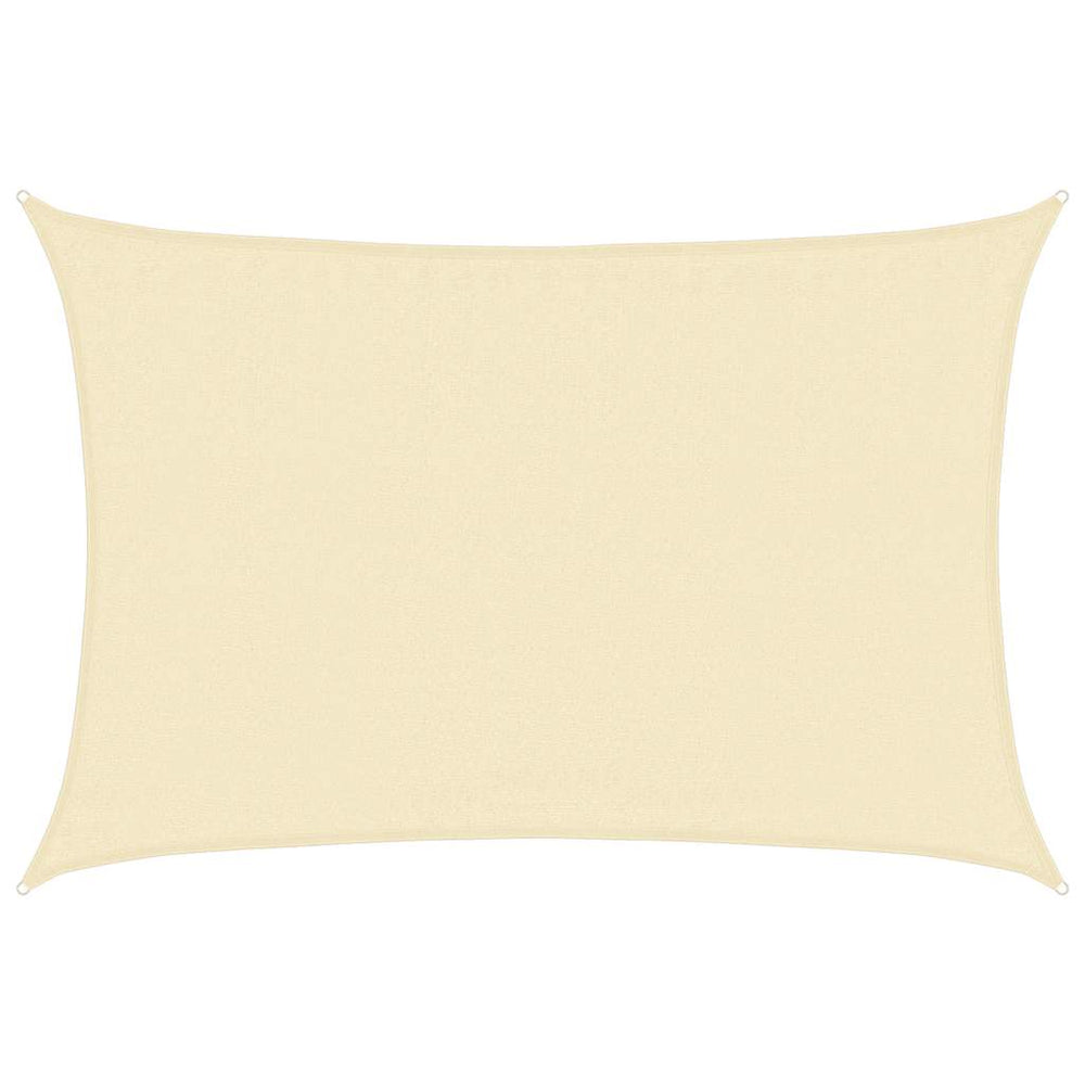 vidaXL HDPE Sun Shade Sail 160 gsm Cream 3.5x5 m