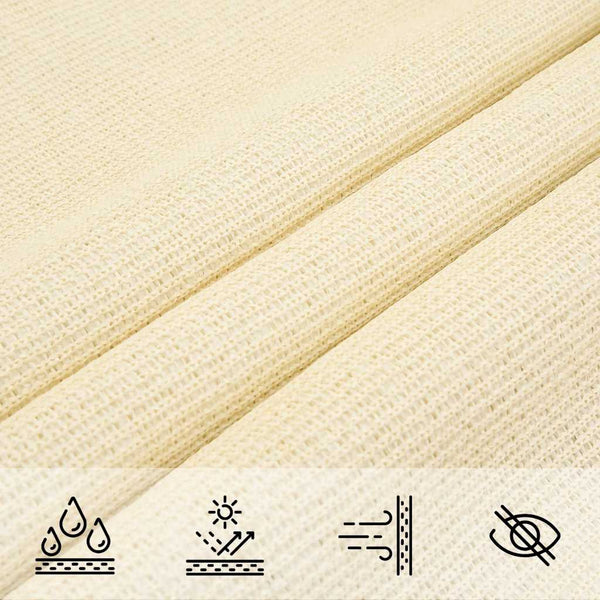 Sonnensegel 160 g/m² Creme 3,5x5 m HDPE