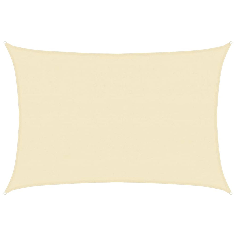 vidaXL Sun Sail 160 g/m² Cream 4x5 m HDPE