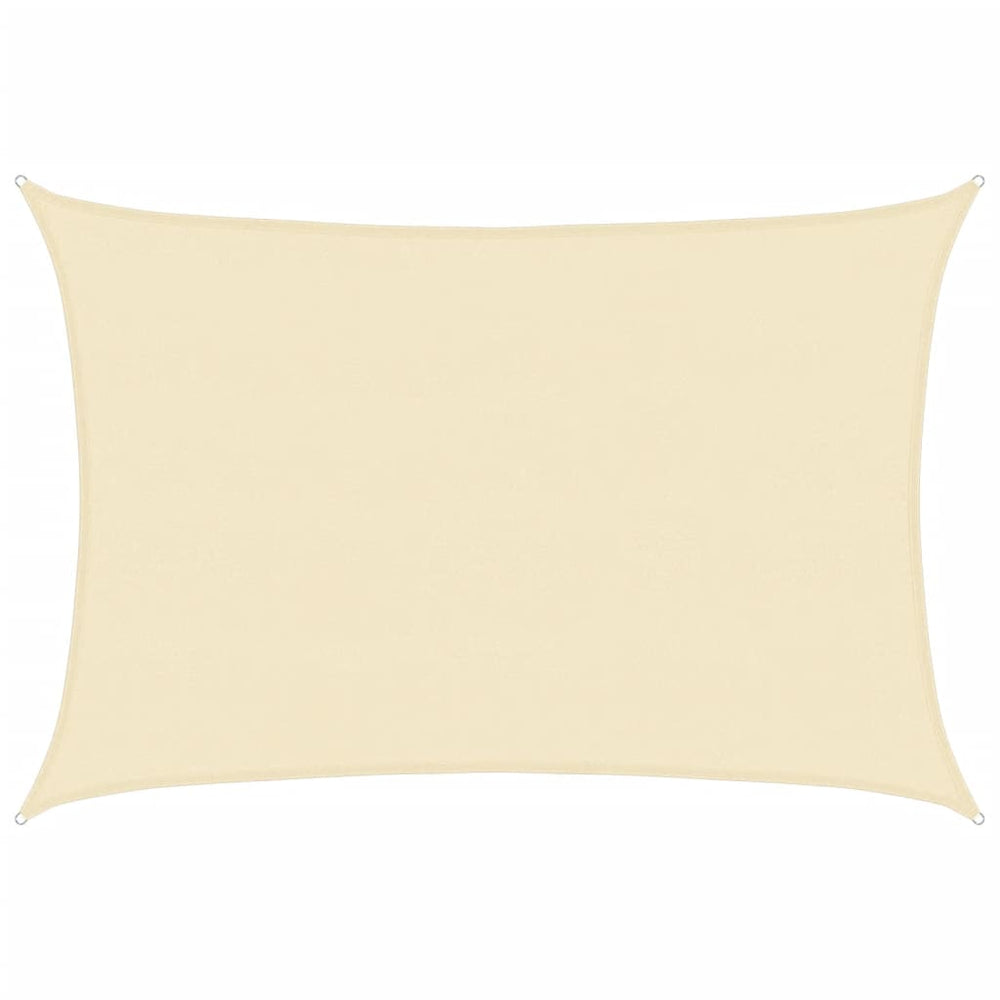 vidaXL Sun Shade Sail 160 g/m² Cream 5x6 m HDPE