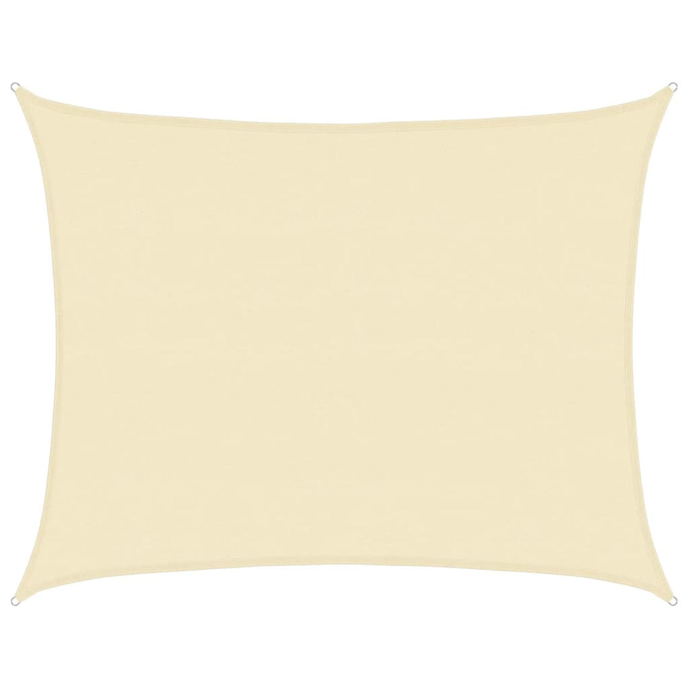 vidaXL Sun Shade Sail 160 g/m² Cream 6x7 m HDPE