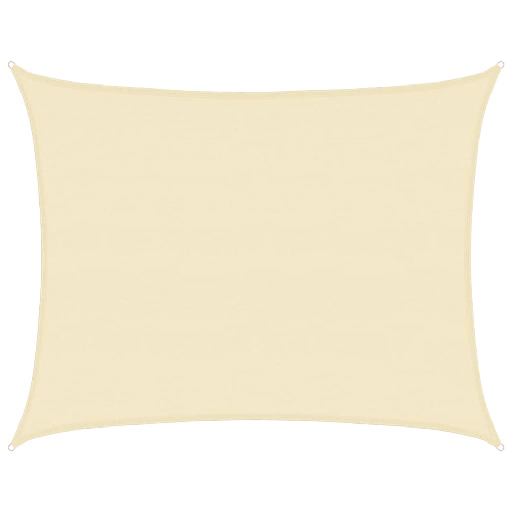 vidaXL Sun Sail 160 g/m² Cream 6x8 m HDPE