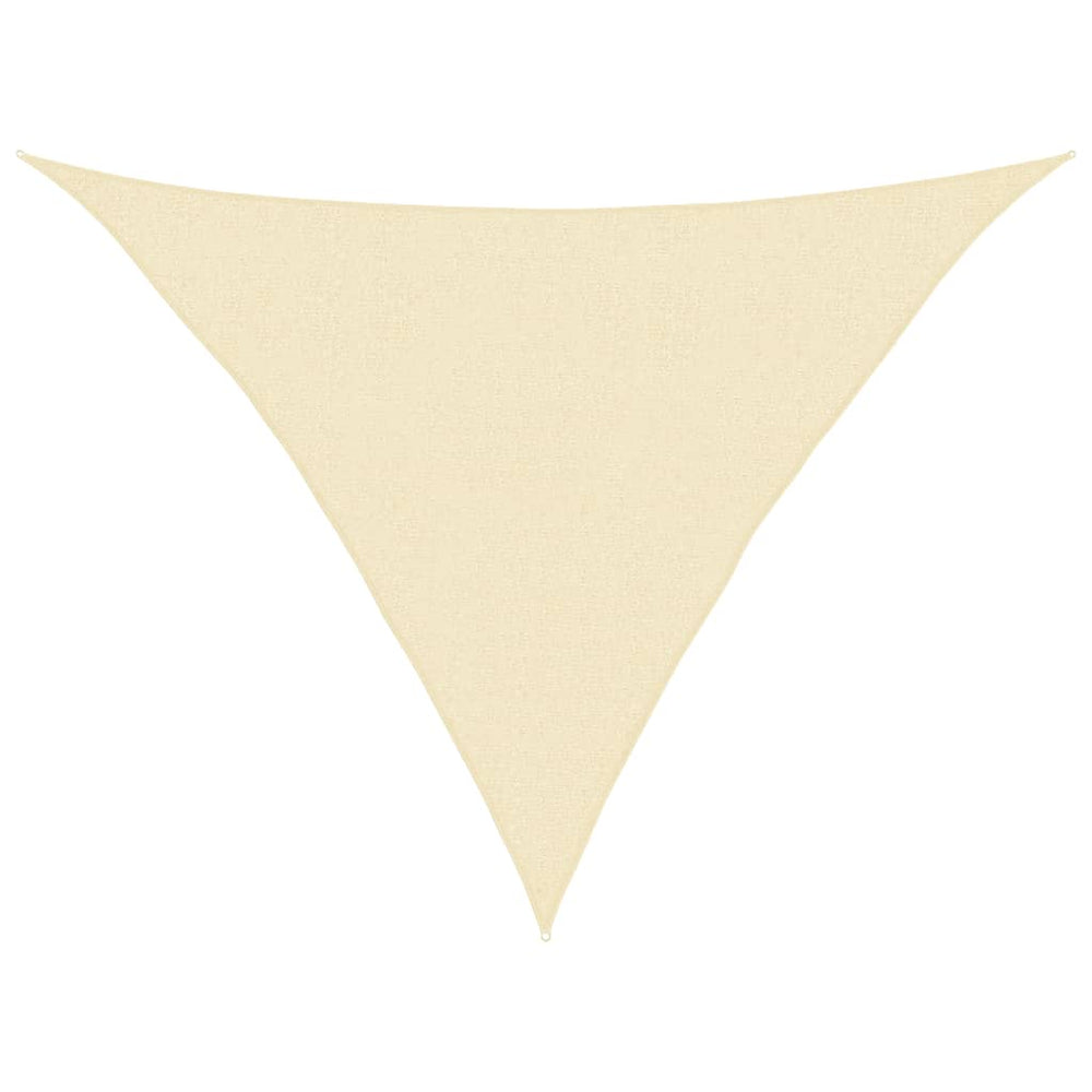 vidaXL Sun Shade Sail 160 g/m² Cream White 2.5x2.5x3.5 m HDPE