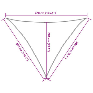 Sonnensegel 160 g/m² Creme 3x3x4,2 m HDPE