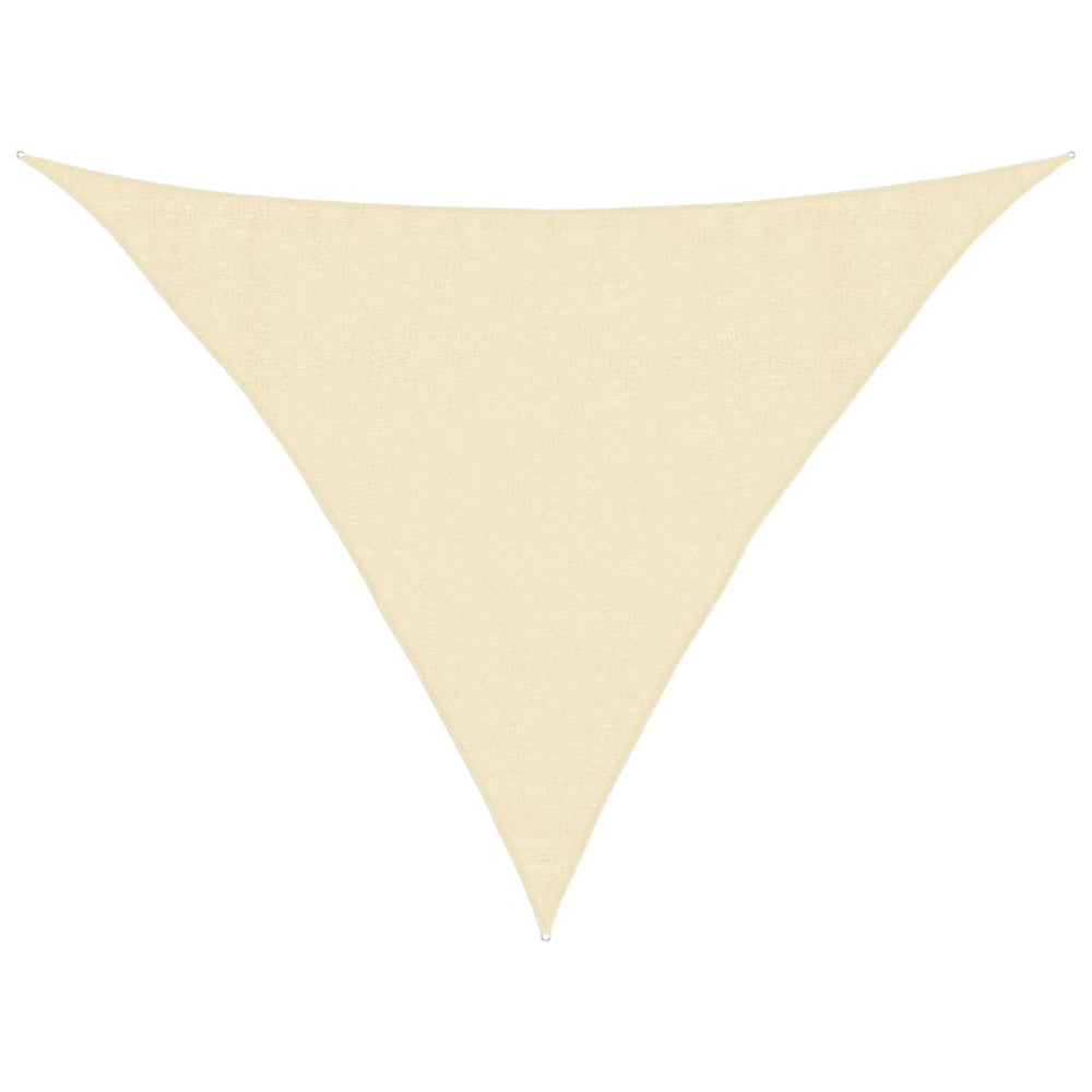 vidaXL Sun Shade Sail 160 gsm Cream 3.5x3.5x4.9 m HDPE