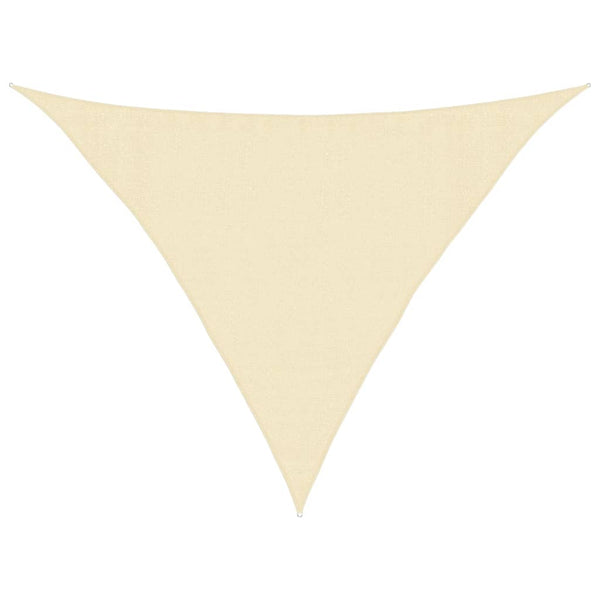 Sonnensegel 160 g/m² Creme 3,5x3,5x4,9 m HDPE
