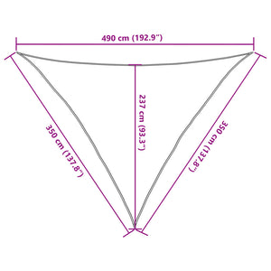 Sonnensegel 160 g/m² Creme 3,5x3,5x4,9 m HDPE